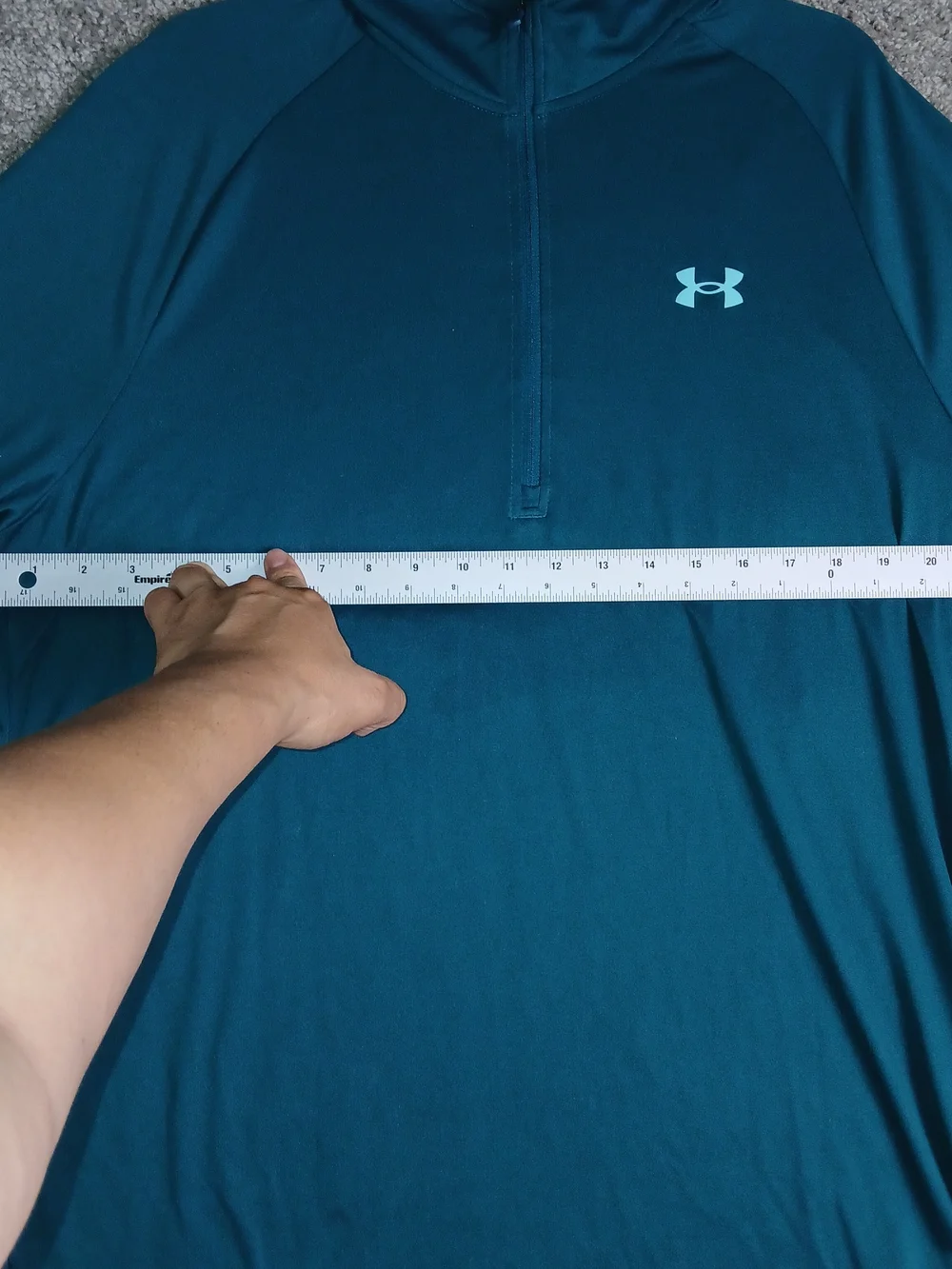 Under Armour Teal Long Sleeve‎ 1/2 Zip Performance Shirt for Men XL